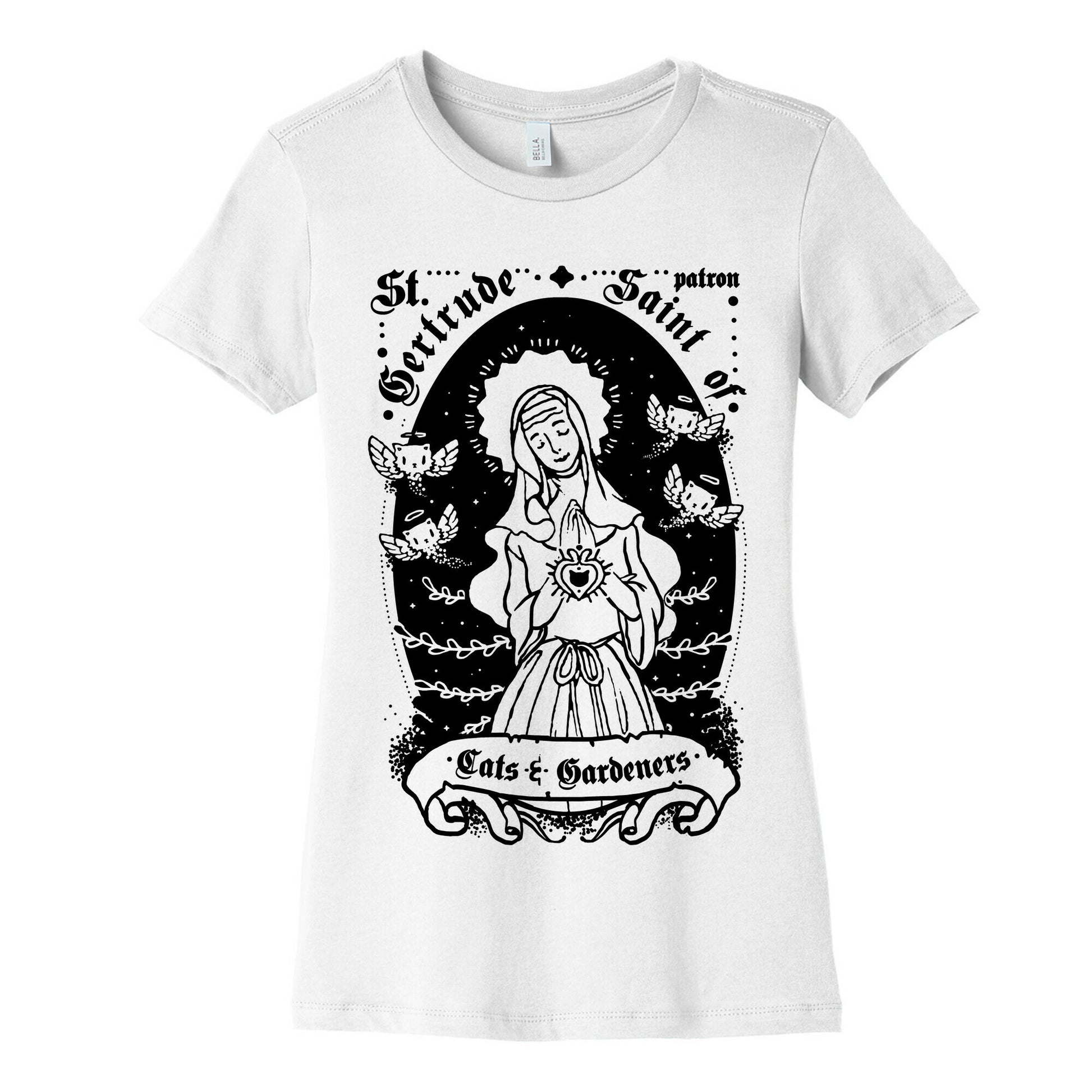 Saint Gertrude of Cats Women's Cotton Tee