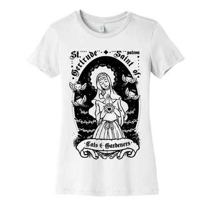 Saint Gertrude of Cats Women's Cotton Tee