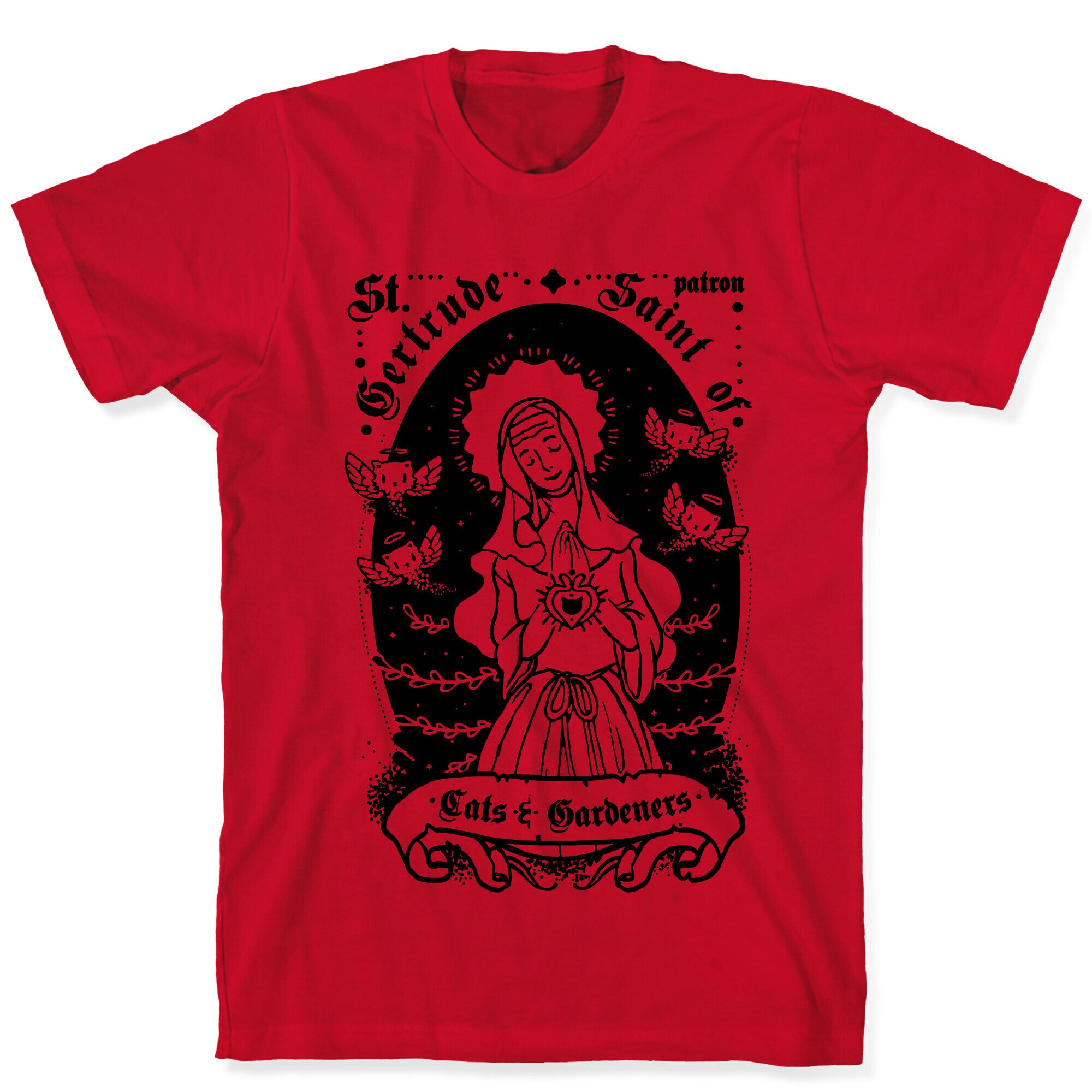 Saint Gertrude of Cats T-Shirt