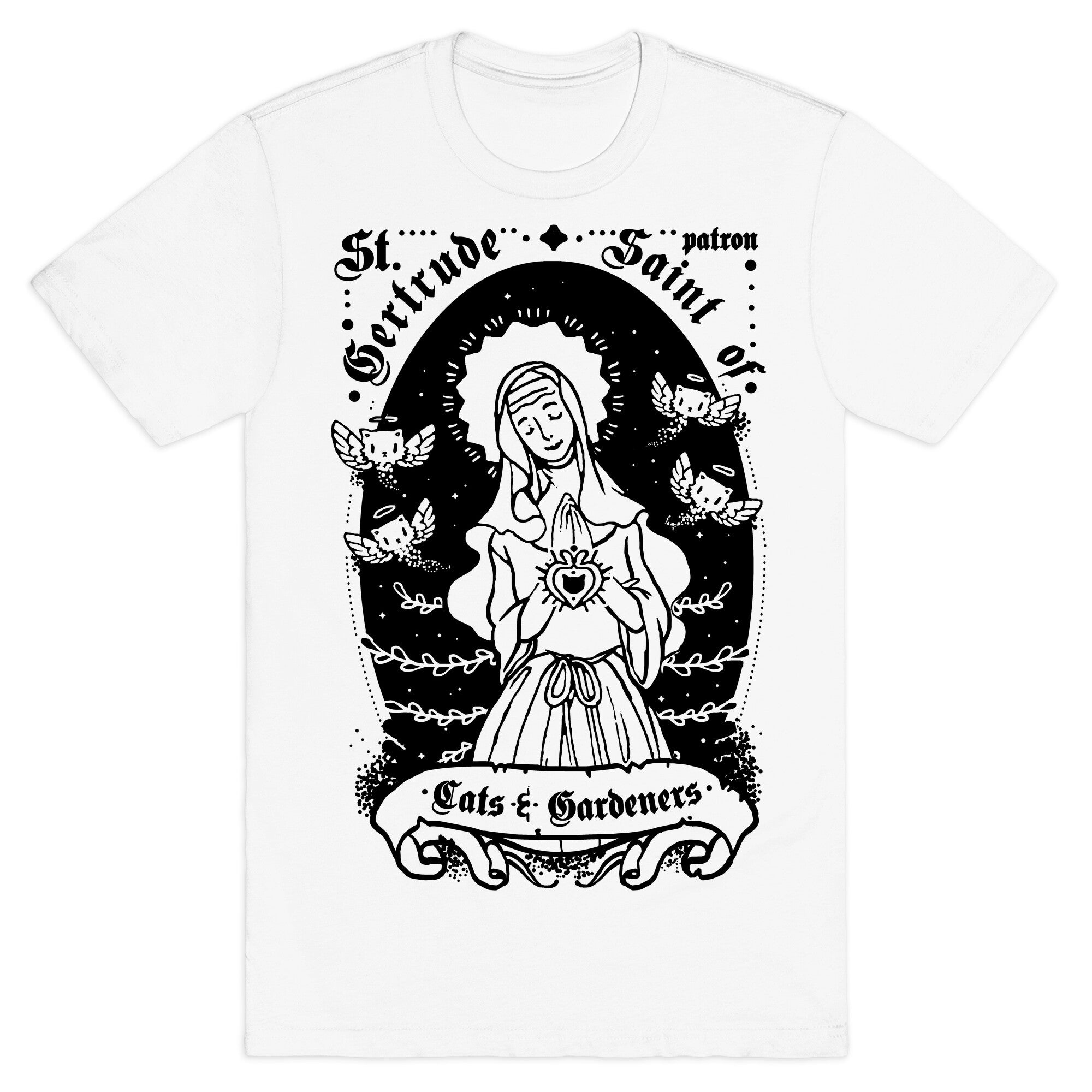 Saint Gertrude of Cats T-Shirt