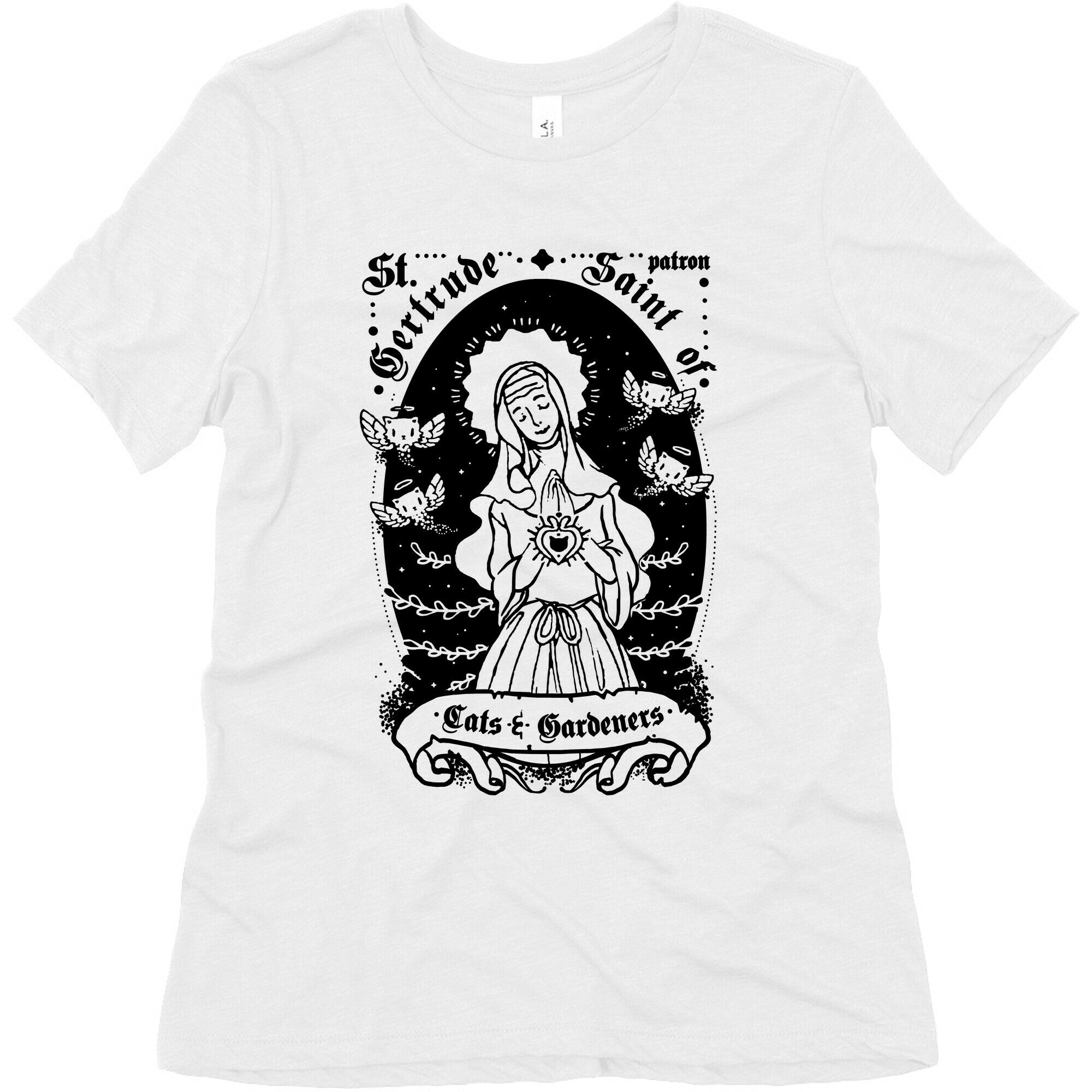 Saint Gertrude of Cats Women's Triblend Tee