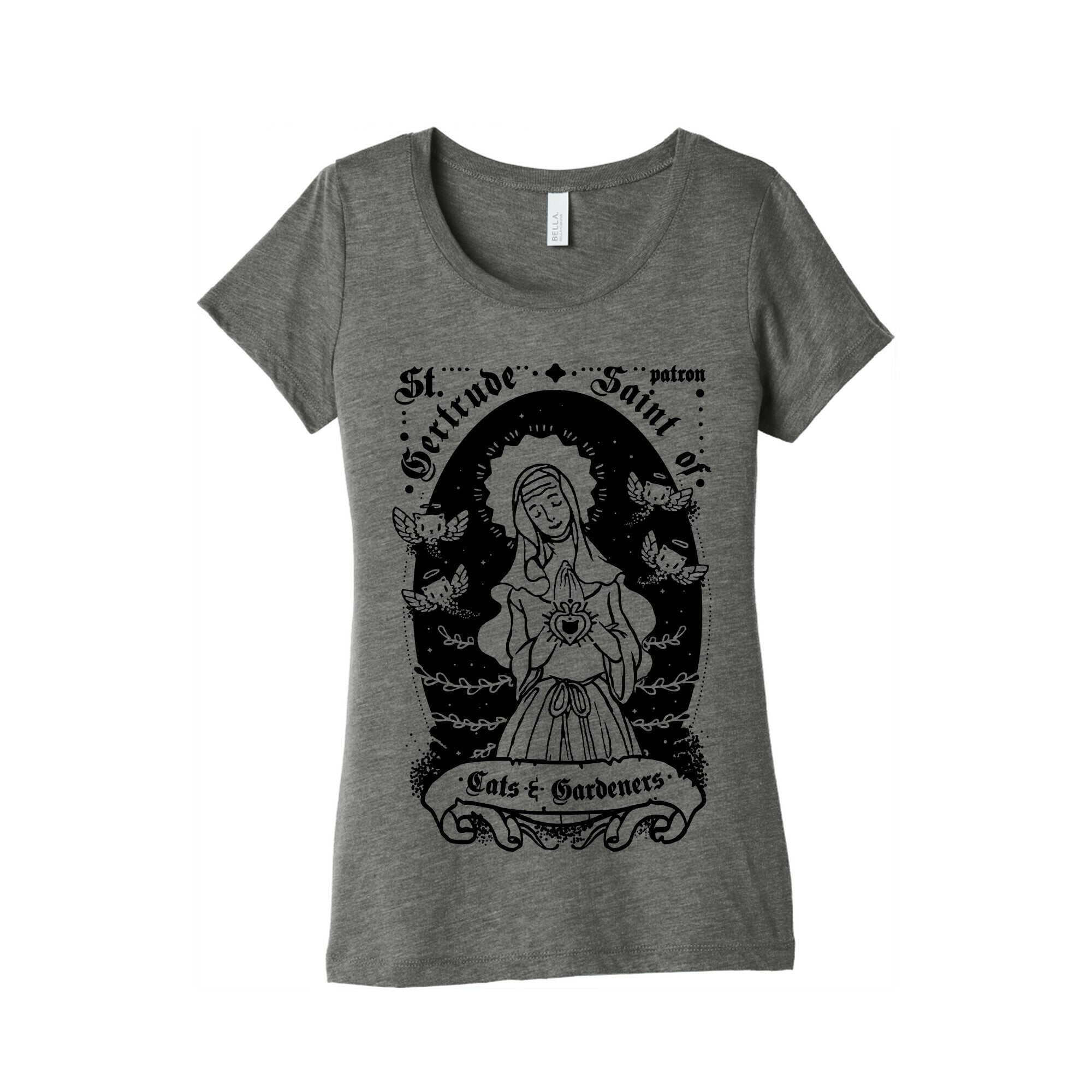 Saint Gertrude of Cats Women's Triblend Tee
