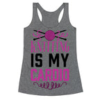 Knitting Is My Cardio Racerback Tank