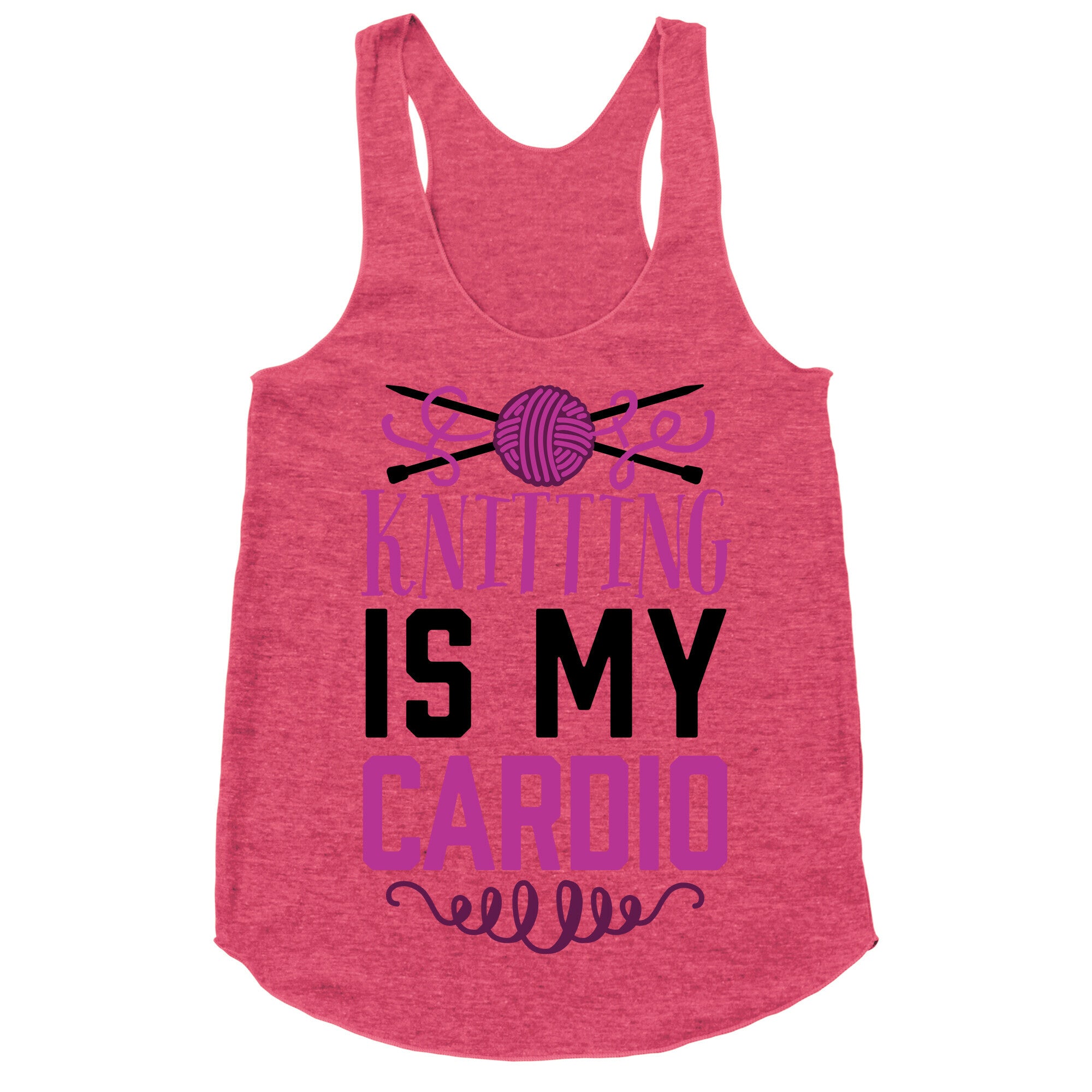 Knitting Is My Cardio Racerback Tank