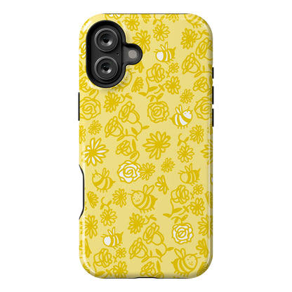 Bee And Flower Pattern Phone Case