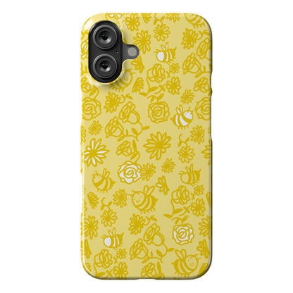 Bee And Flower Pattern Phone Case