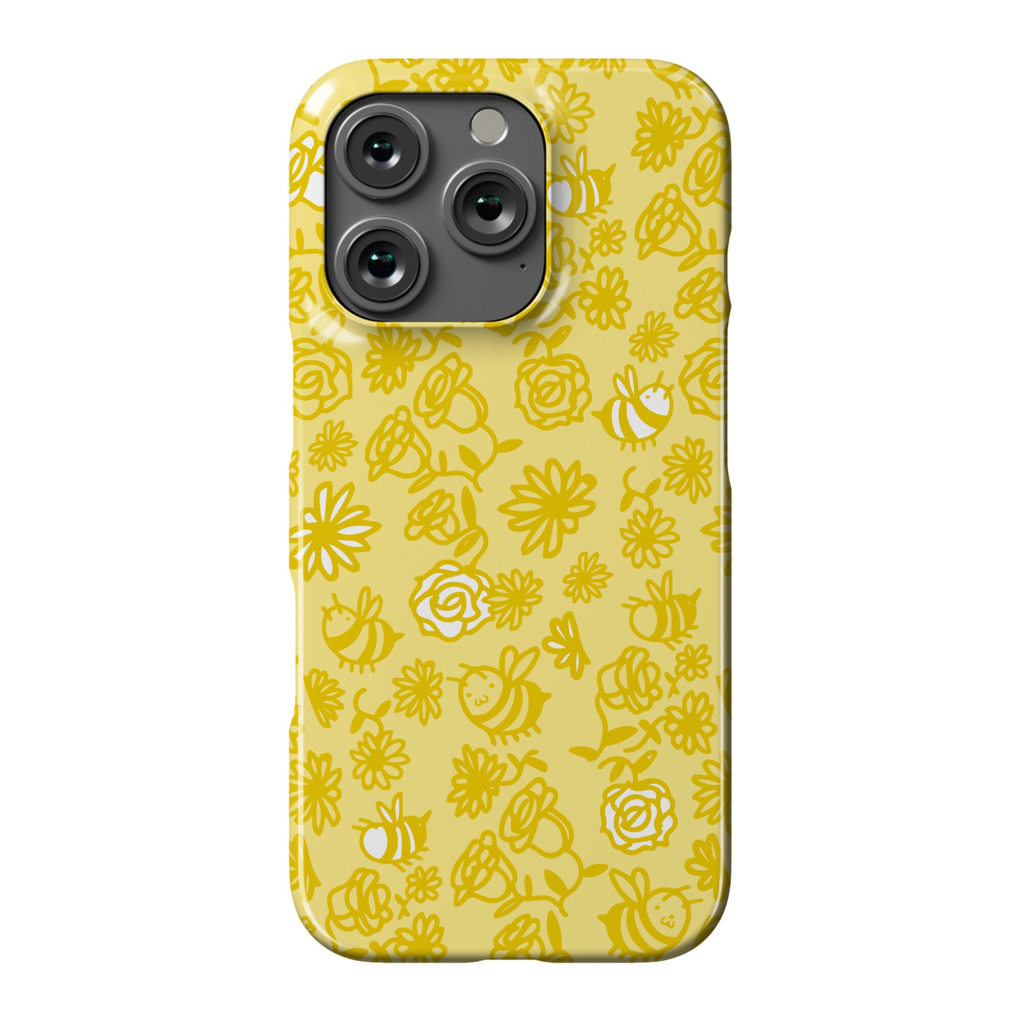Bee And Flower Pattern Phone Case