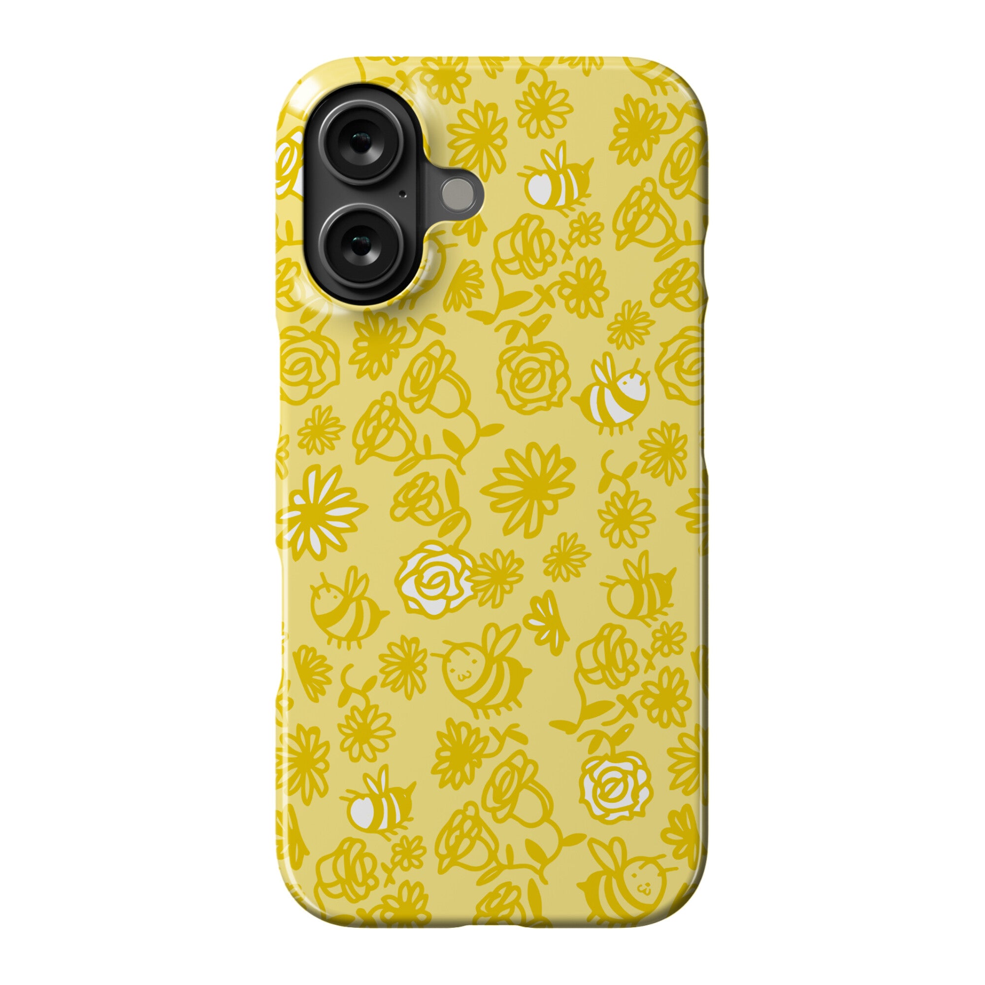 Bee And Flower Pattern Phone Case