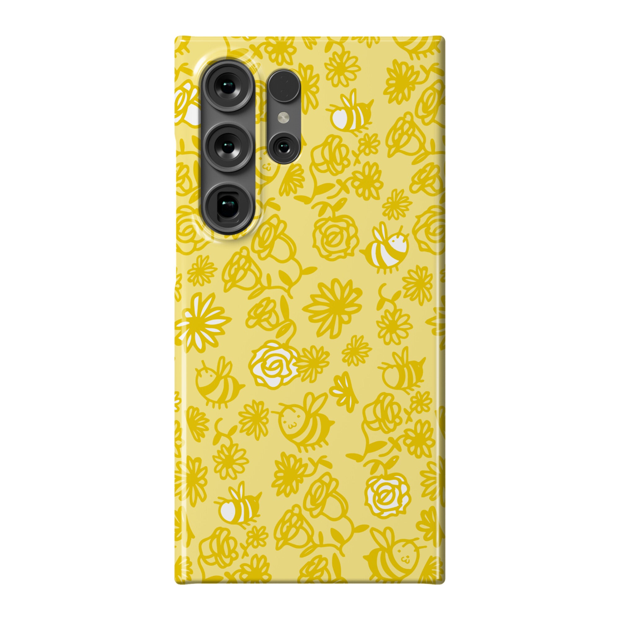 Bee And Flower Pattern Phone Case