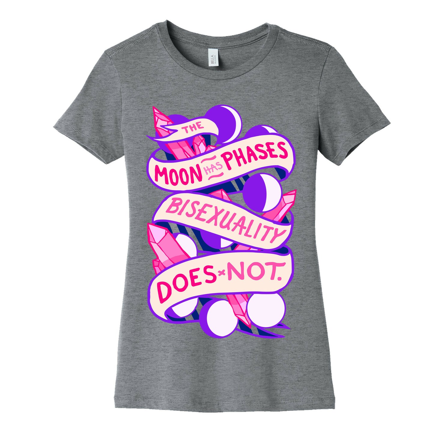 The Moon Has Phases, Bisexuality Does Not Women's Cotton Tee