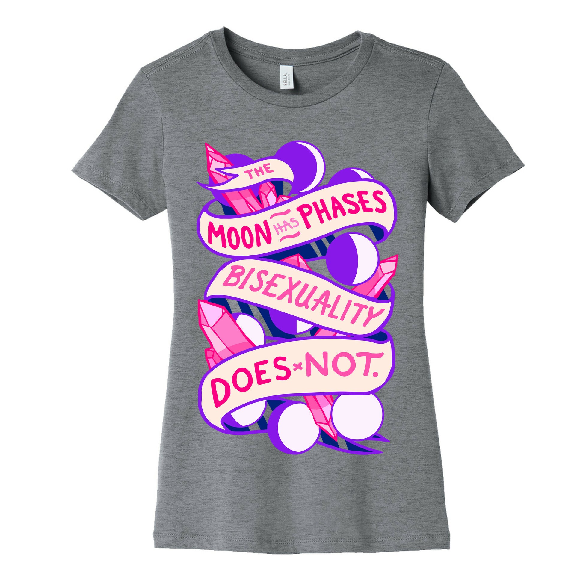 The Moon Has Phases, Bisexuality Does Not Women's Cotton Tee