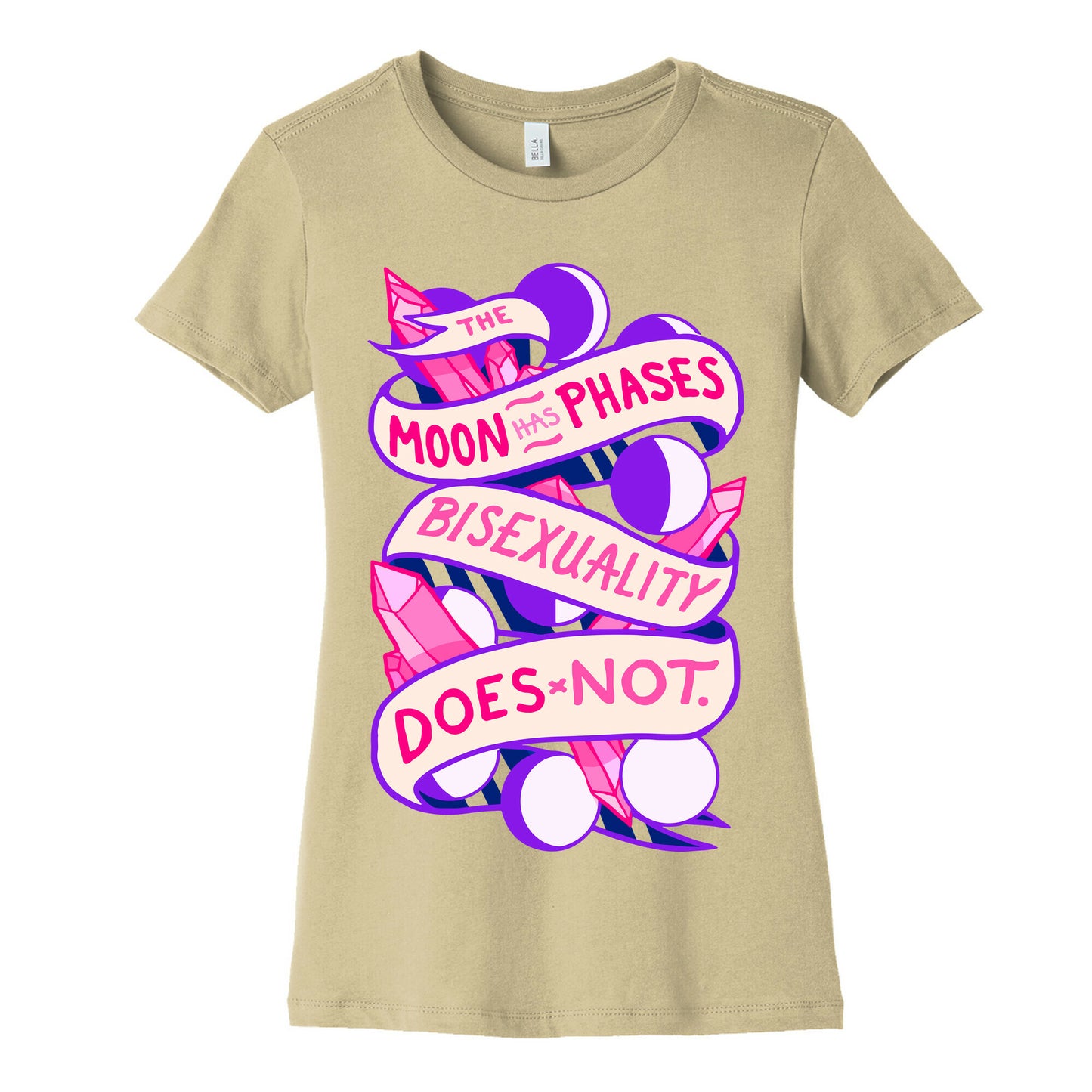 The Moon Has Phases, Bisexuality Does Not Women's Cotton Tee