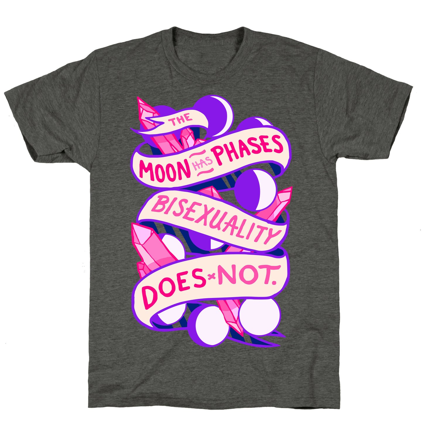 The Moon Has Phases, Bisexuality Does Not Unisex Triblend Tee
