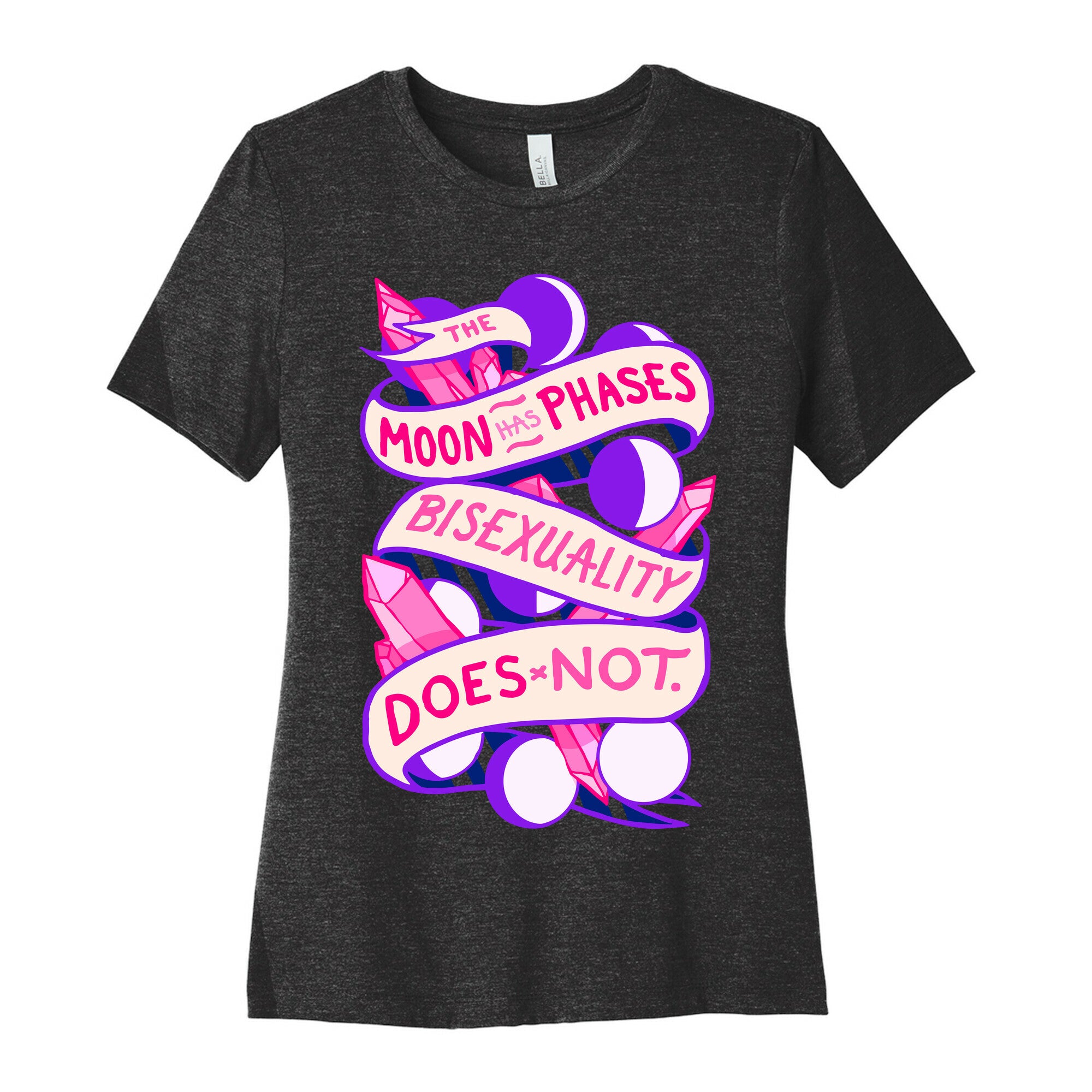 The Moon Has Phases, Bisexuality Does Not Women's Cotton Tee