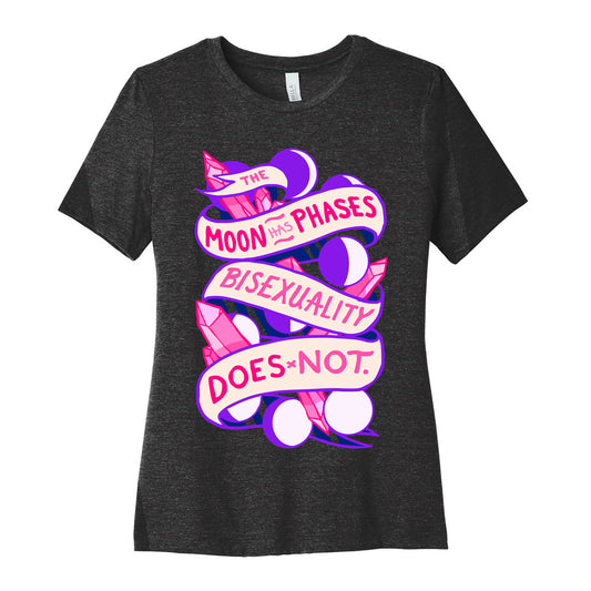 The Moon Has Phases, Bisexuality Does Not Women's Cotton Tee