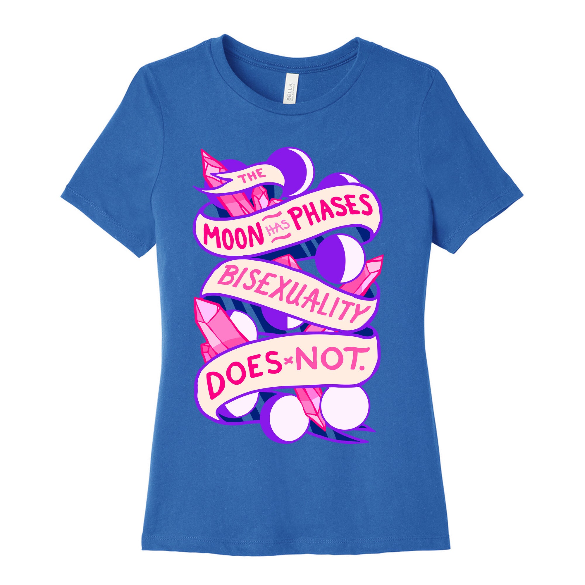 The Moon Has Phases, Bisexuality Does Not Women's Cotton Tee