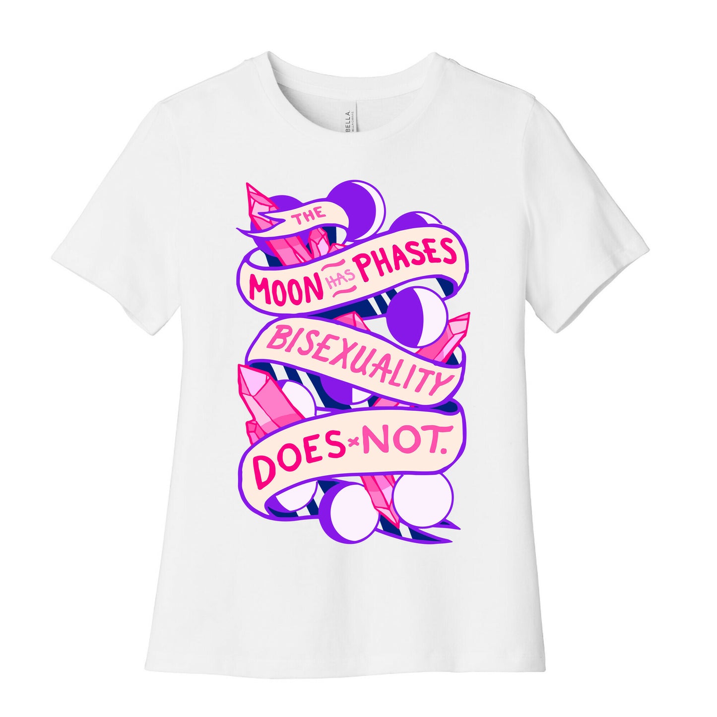 The Moon Has Phases, Bisexuality Does Not Women's Cotton Tee