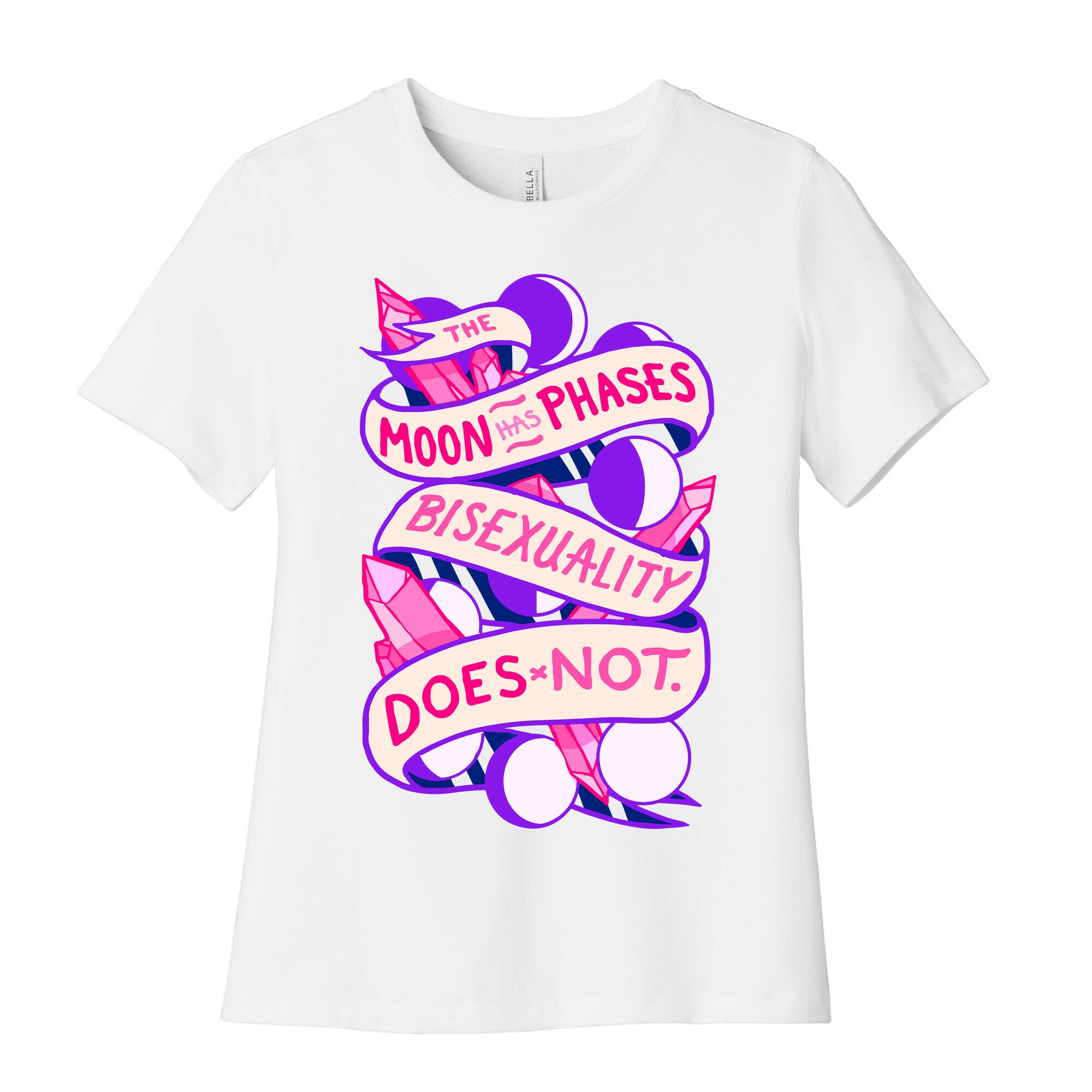 The Moon Has Phases, Bisexuality Does Not Women's Cotton Tee