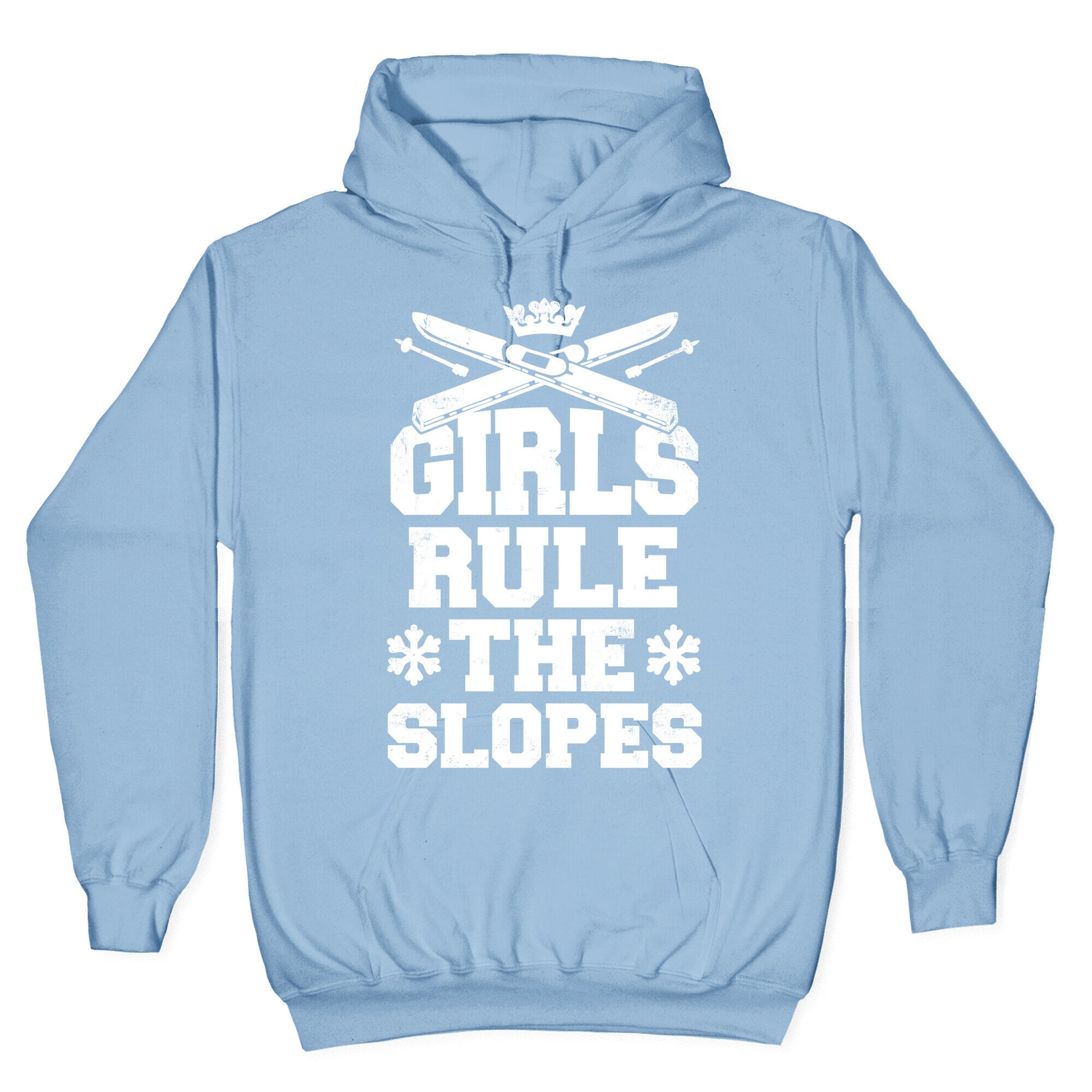 Girls Rule The Ski Slopes Vintage Style Hoodie