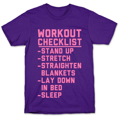 Workout Checklist T-Shirt