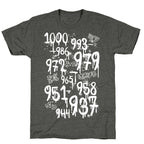 1000 Minus 7 Unisex Triblend Tee