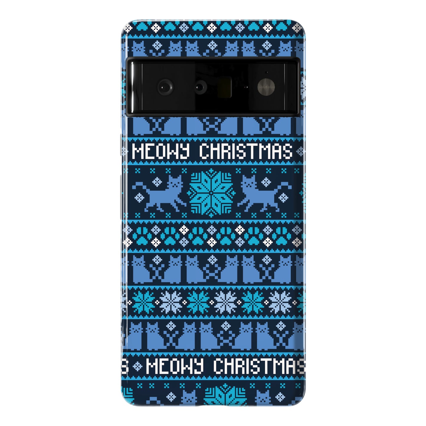Meowy Christmas Cat Sweater Pattern Phone Case