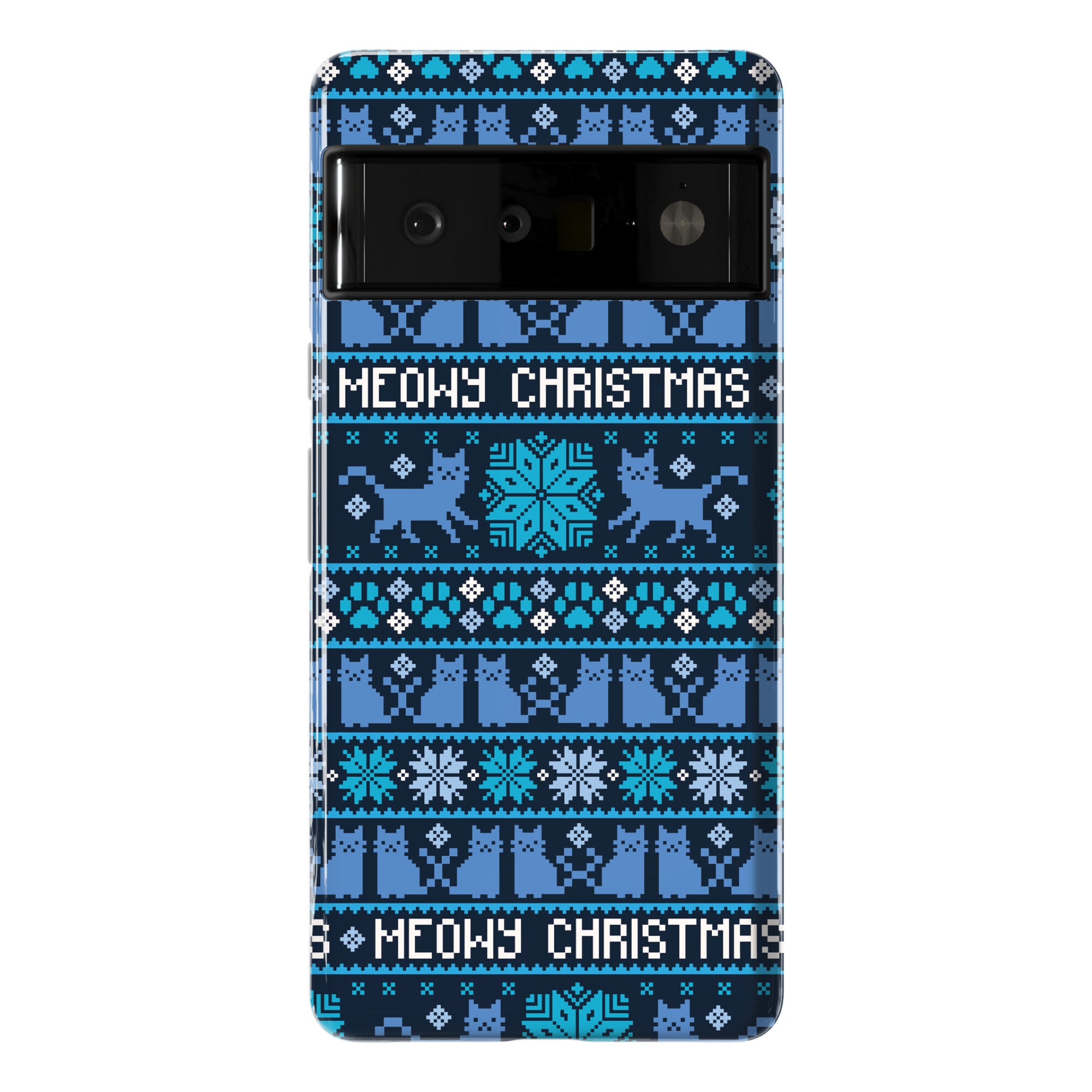 Meowy Christmas Cat Sweater Pattern Phone Case