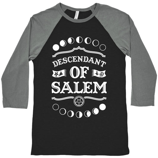 Descendant of Salem Baseball Tee