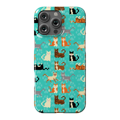 Cute Pixel Kitty Cats Phone Case