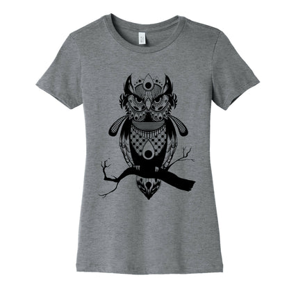 Patterned Owl Women's Cotton Tee
