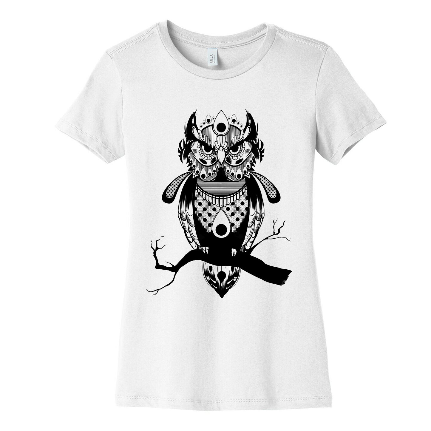 Patterned Owl Women's Cotton Tee