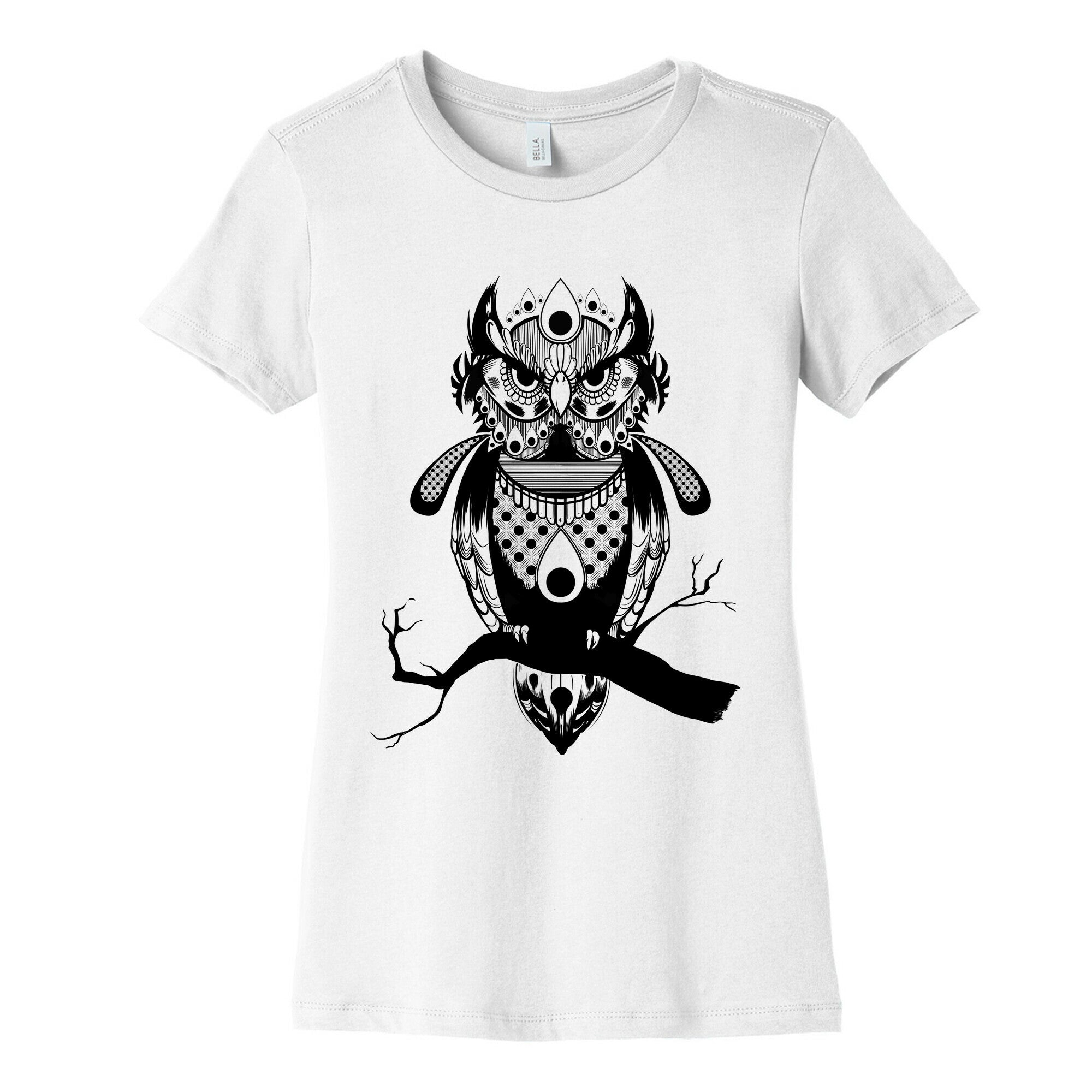 Patterned Owl Women's Cotton Tee