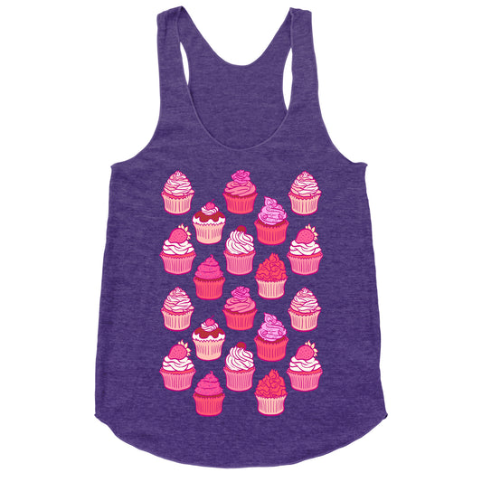 Pretty Pastel Cupcakes Racerback Tank