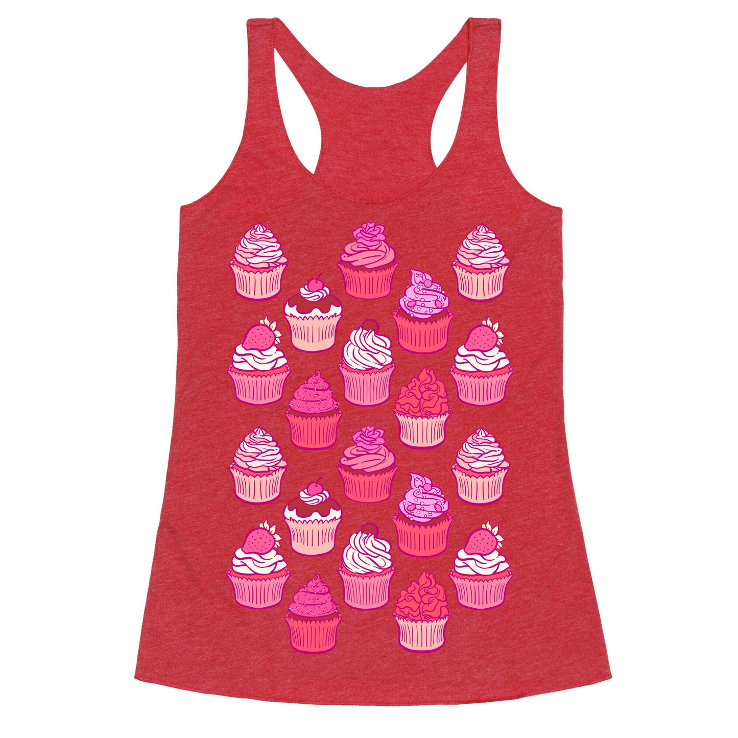 Pretty Pastel Cupcakes Racerback Tank