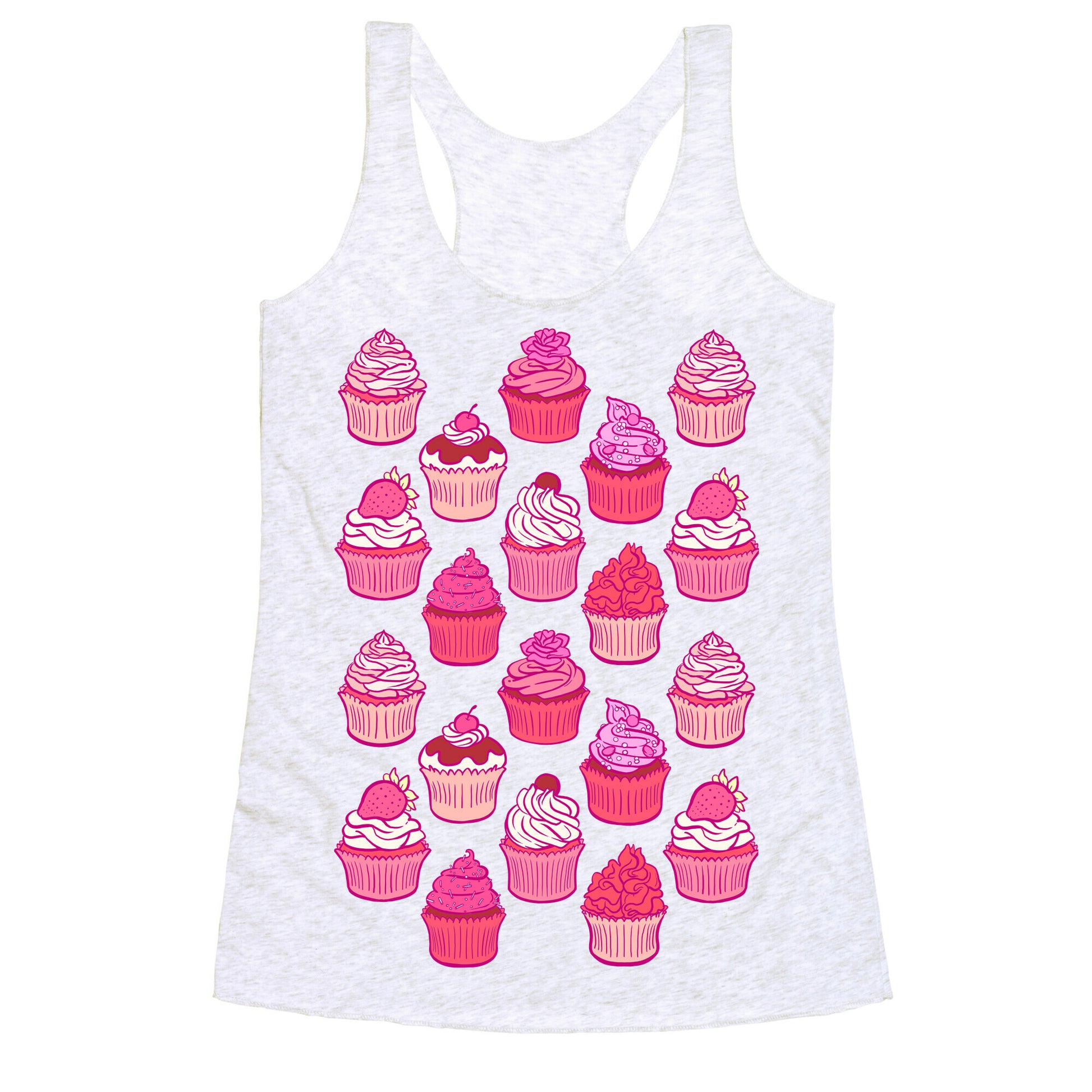 Pretty Pastel Cupcakes Racerback Tank