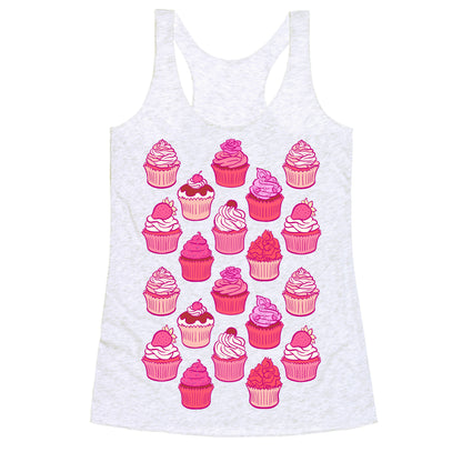 Pretty Pastel Cupcakes Racerback Tank