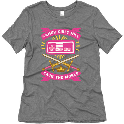Gamer Girls Will Save The World Women's Triblend Tee