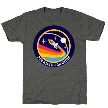 Per Aspera Ad Astra Vintage Logo Unisex Triblend Tee