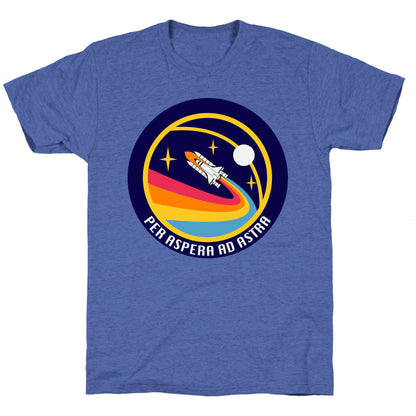 Per Aspera Ad Astra Vintage Logo Unisex Triblend Tee