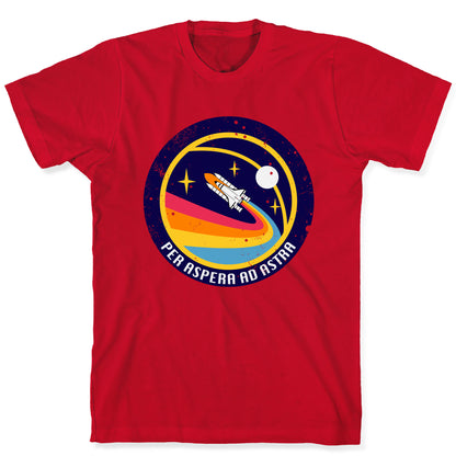 Per Aspera Ad Astra vintage Logo T-Shirt
