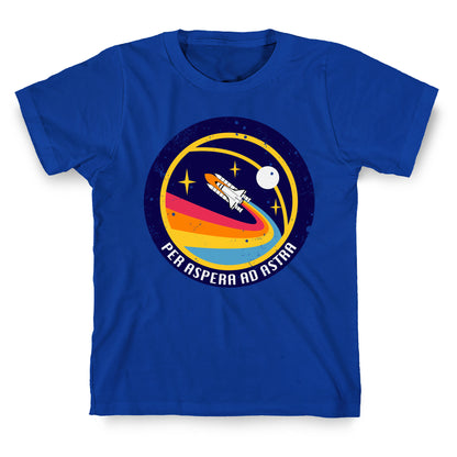 Per Aspera Ad Astra vintage Logo T-Shirt