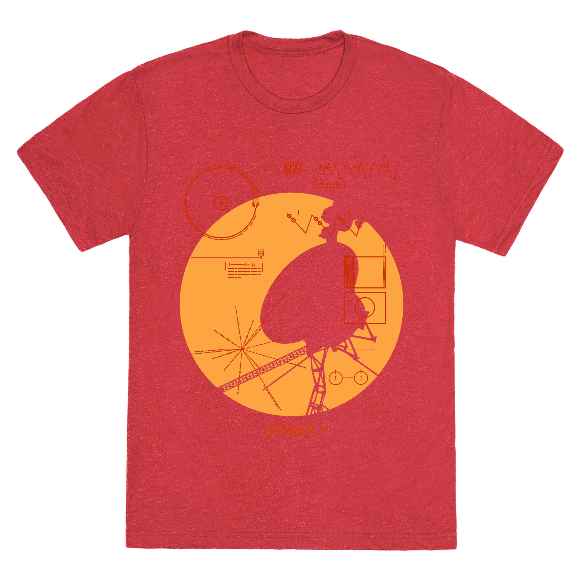 Retro Voyager 1 Golden Record Unisex Triblend Tee