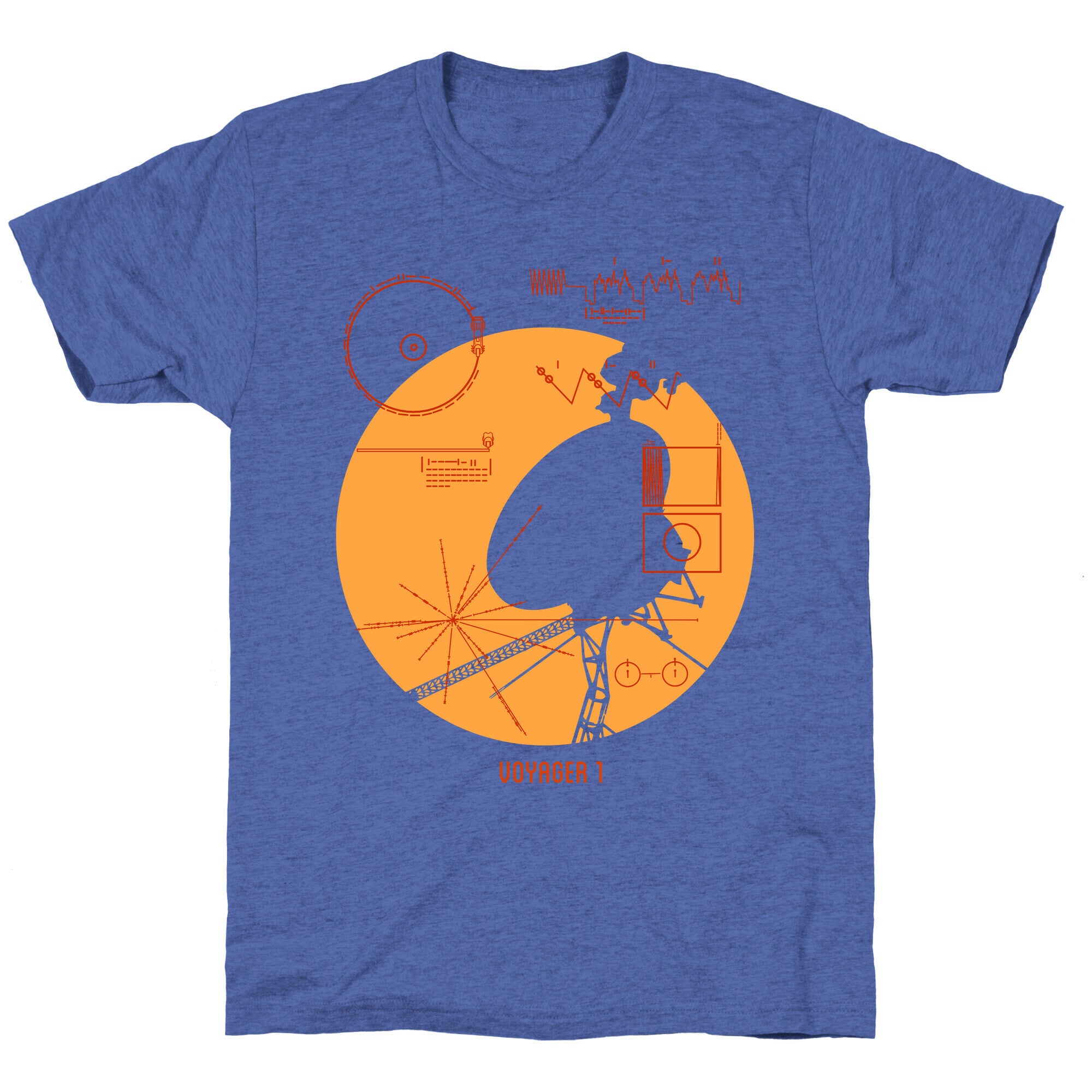 Retro Voyager 1 Golden Record Unisex Triblend Tee