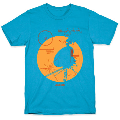Retro Voyager 1 Golden Record Unisex Triblend Tee