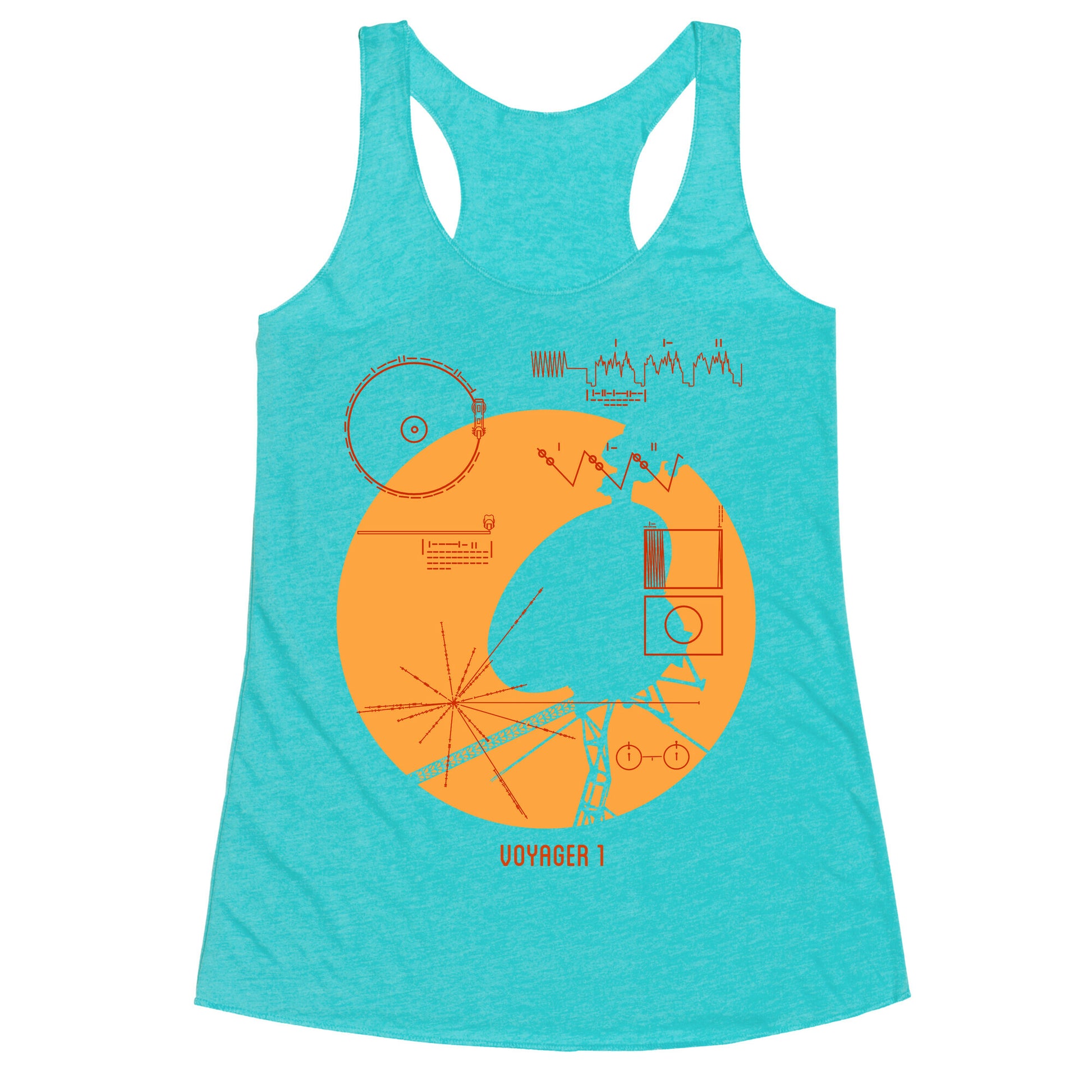Retro Voyager 1 Golden Record Racerback Tank