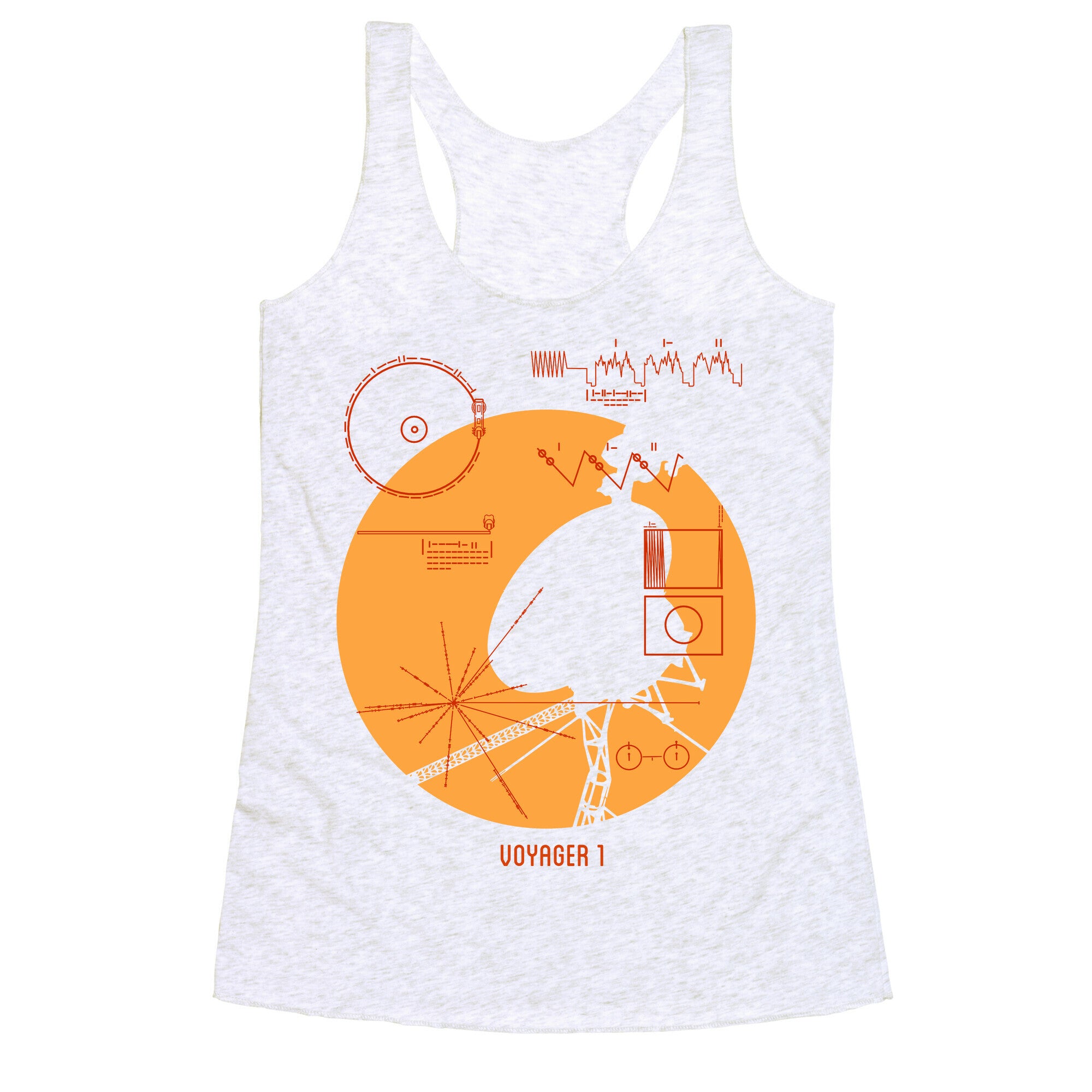 Retro Voyager 1 Golden Record Racerback Tank