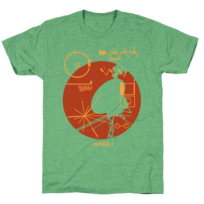 Retro Voyager 1 Golden Record Unisex Triblend Tee