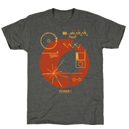 Retro Voyager 1 Golden Record Unisex Triblend Tee