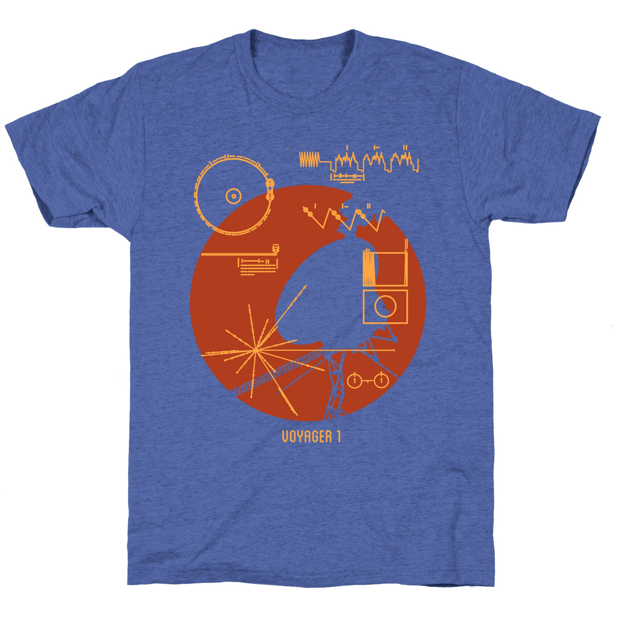 Retro Voyager 1 Golden Record Unisex Triblend Tee