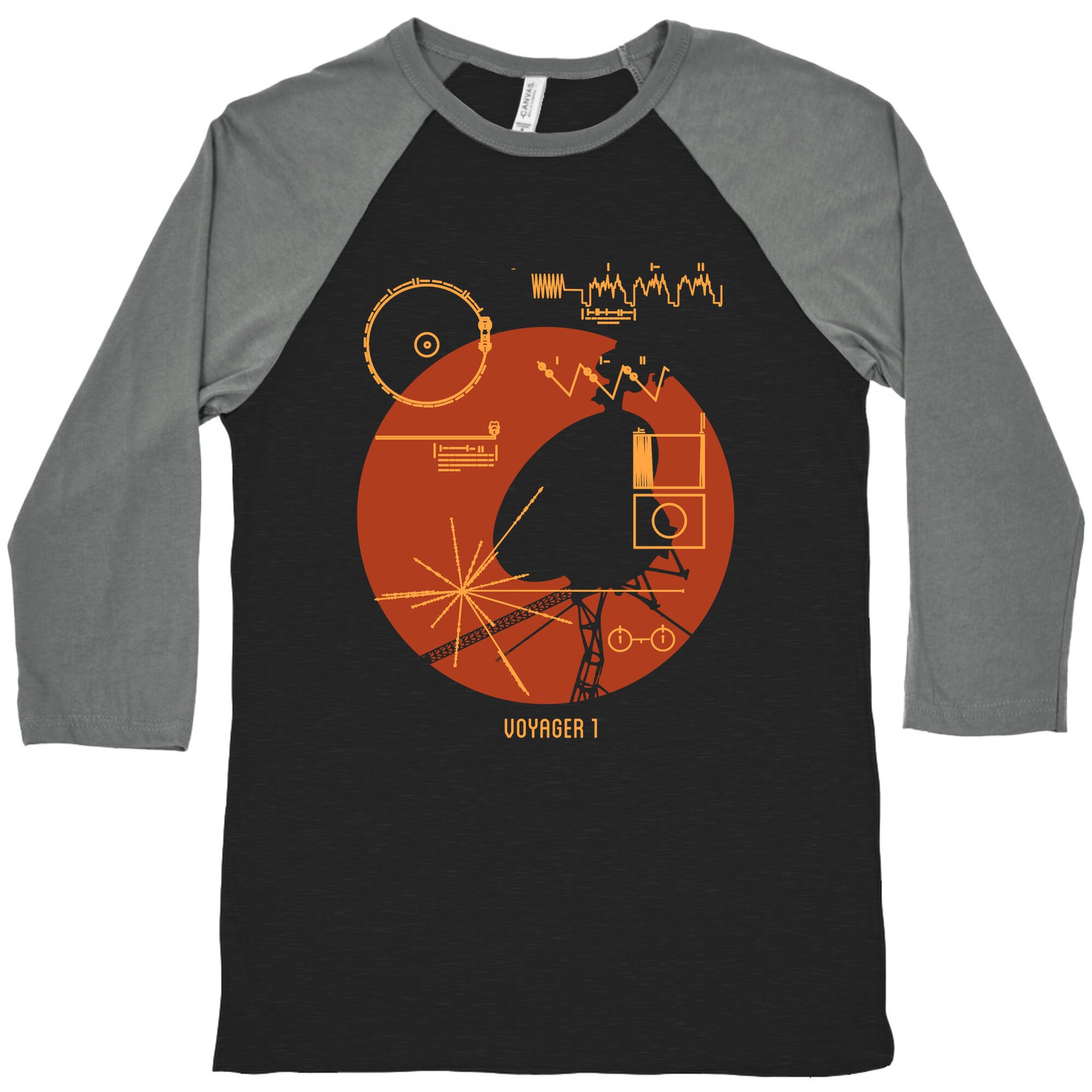Retro Voyager 1 Golden Record Baseball Tee